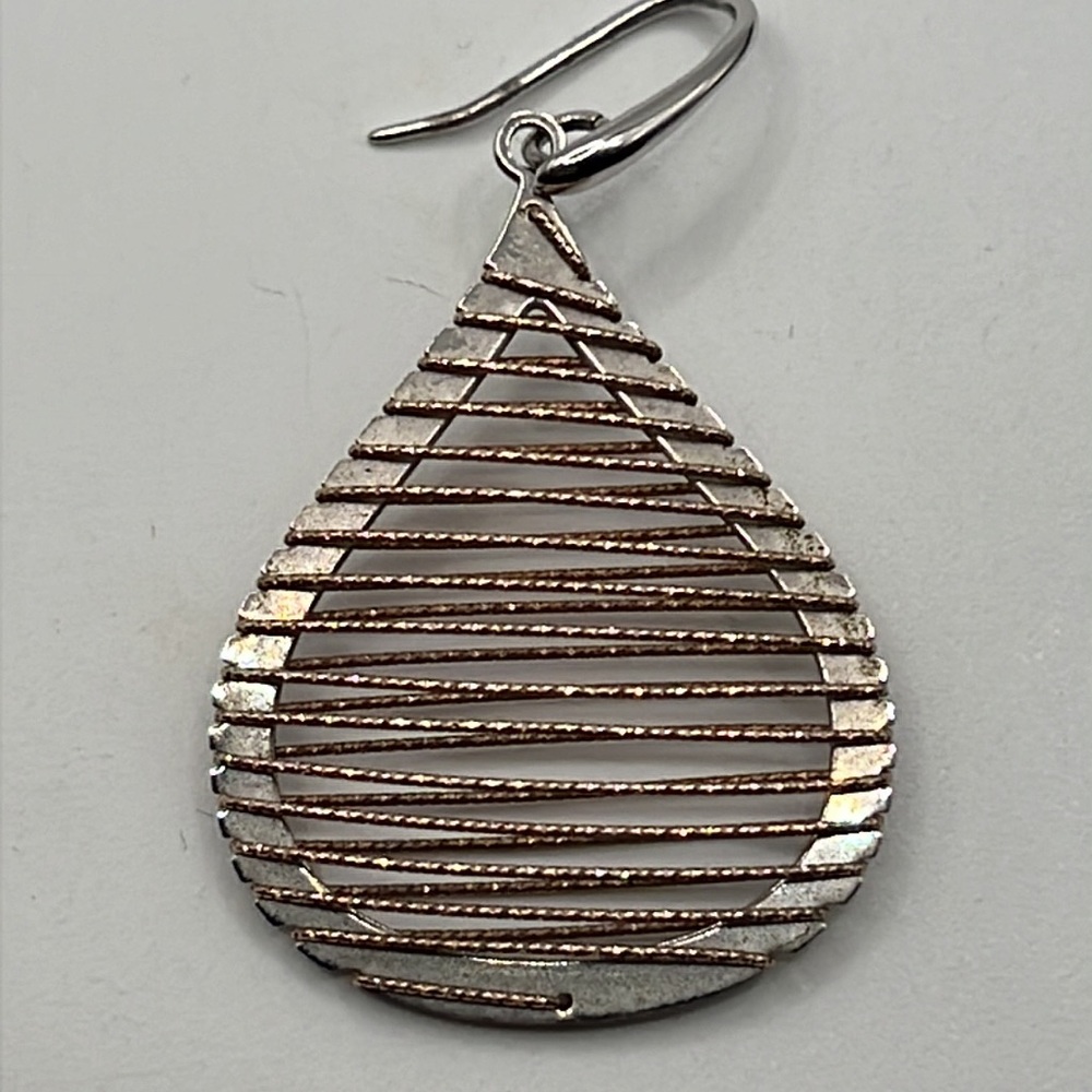 Sterling Silver Wire Wrapped Dangle Earrings - image 3